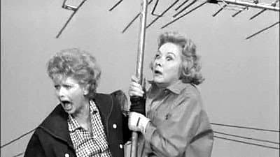 Still from Lucy Puts Up a TV Antenna