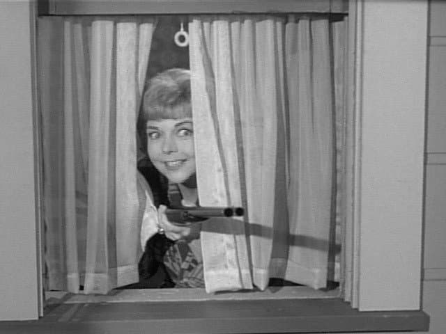Still from Humbug, Mrs. Brown