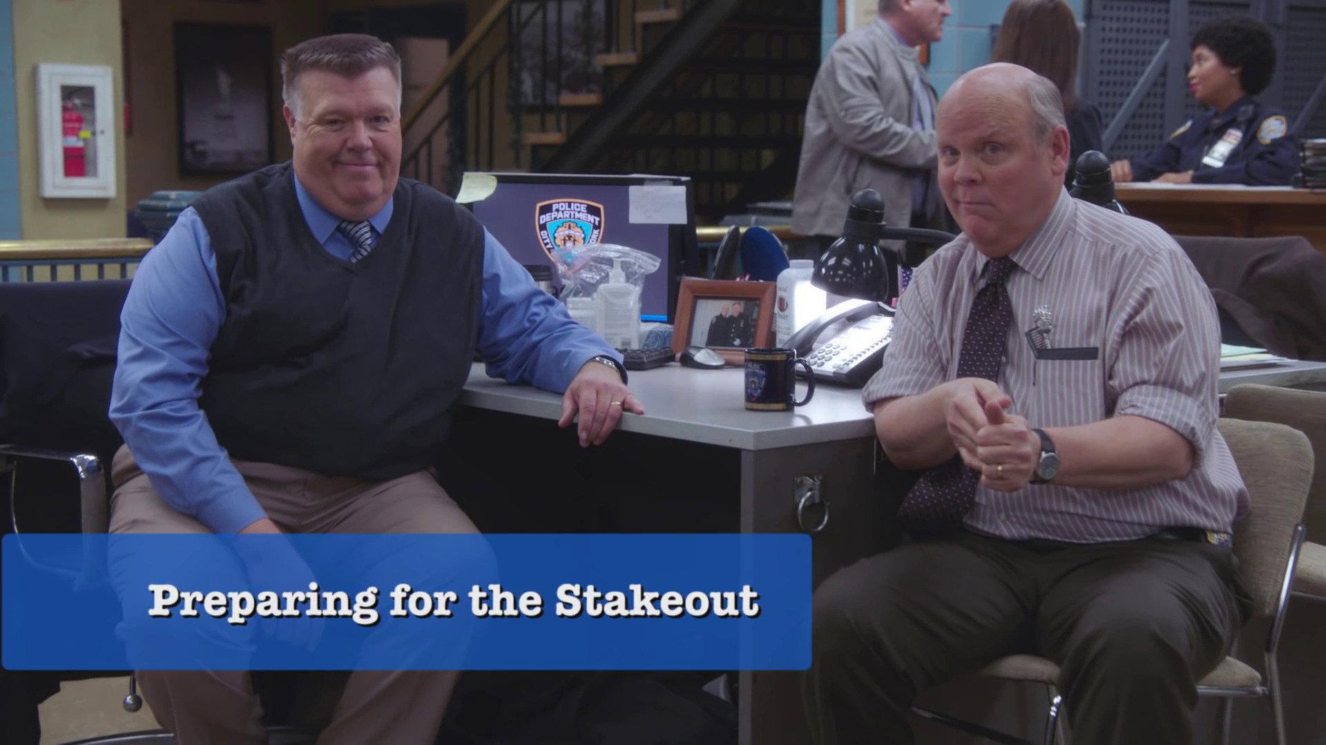 Still from Detective Skills with Hitchcock and Scully: Preparing for the Stakeout
