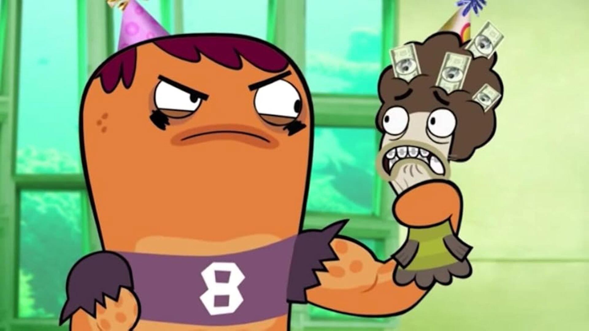 Still from Happy Birthfish Jocktopus