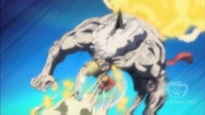 Still from Luffy's All-out Attack! Red Hawk Blasts!