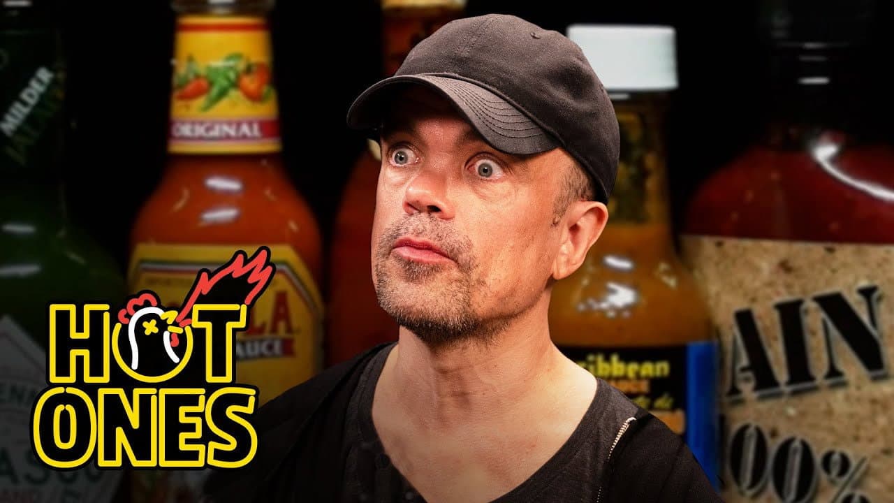 Still from Peter Dinklage Breathes Fire While Eating Spicy Wings