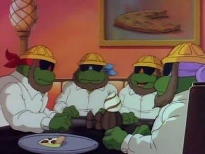 Still from Corporate Raiders from Dimension X