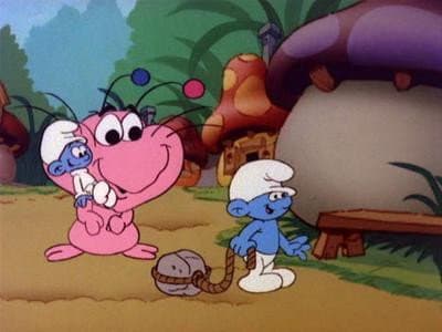 Still from A Pet For Baby Smurf