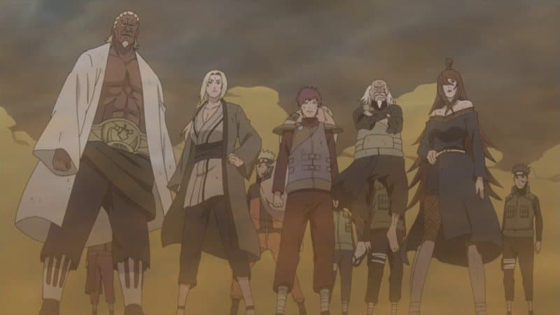 Still from The Five Kage Assemble