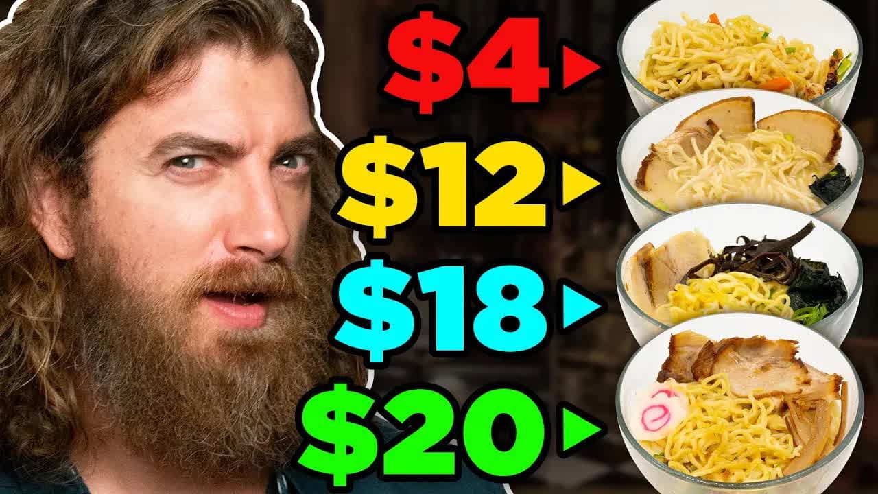 Still from Frozen vs. Fast vs. Fancy Food Taste Test