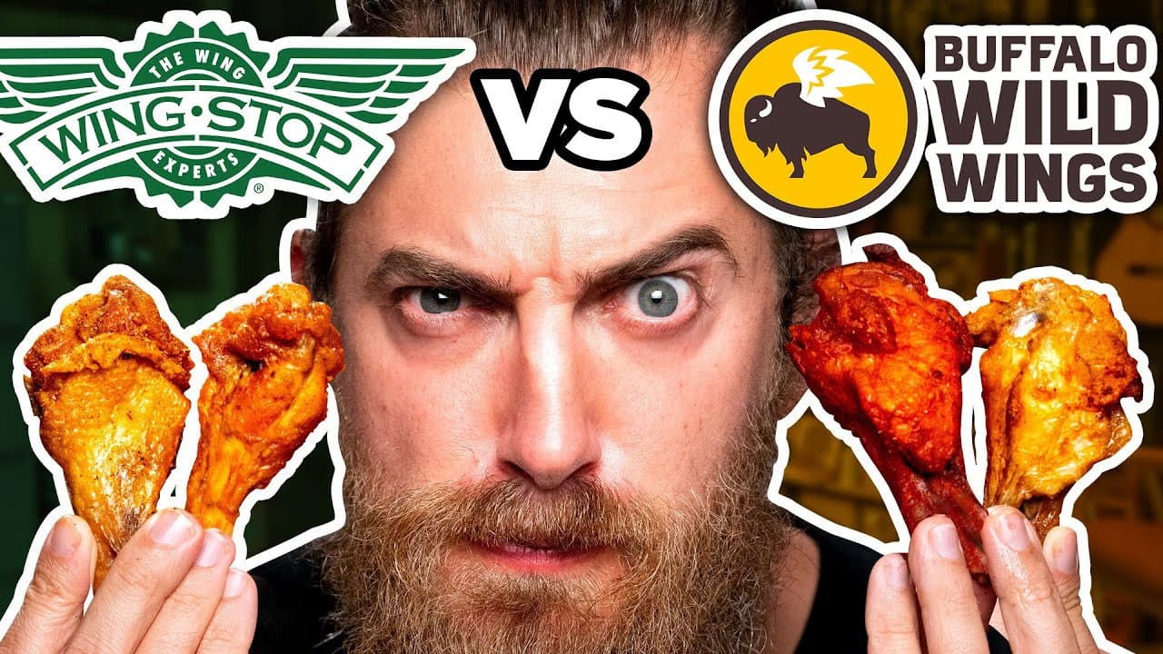 Still from Wingstop vs. Buffalo Wild Wings Taste Test