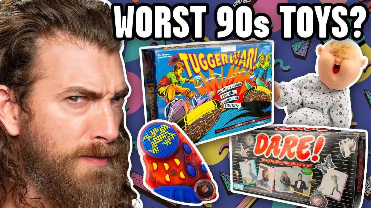 Still from Testing Discontinued Toys From The '90s