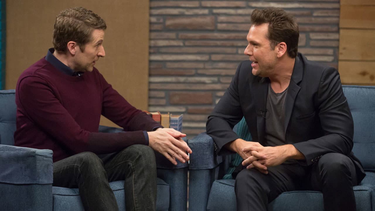 Still from Dane Cook Wears a Black Blazer & Tailored Pants
