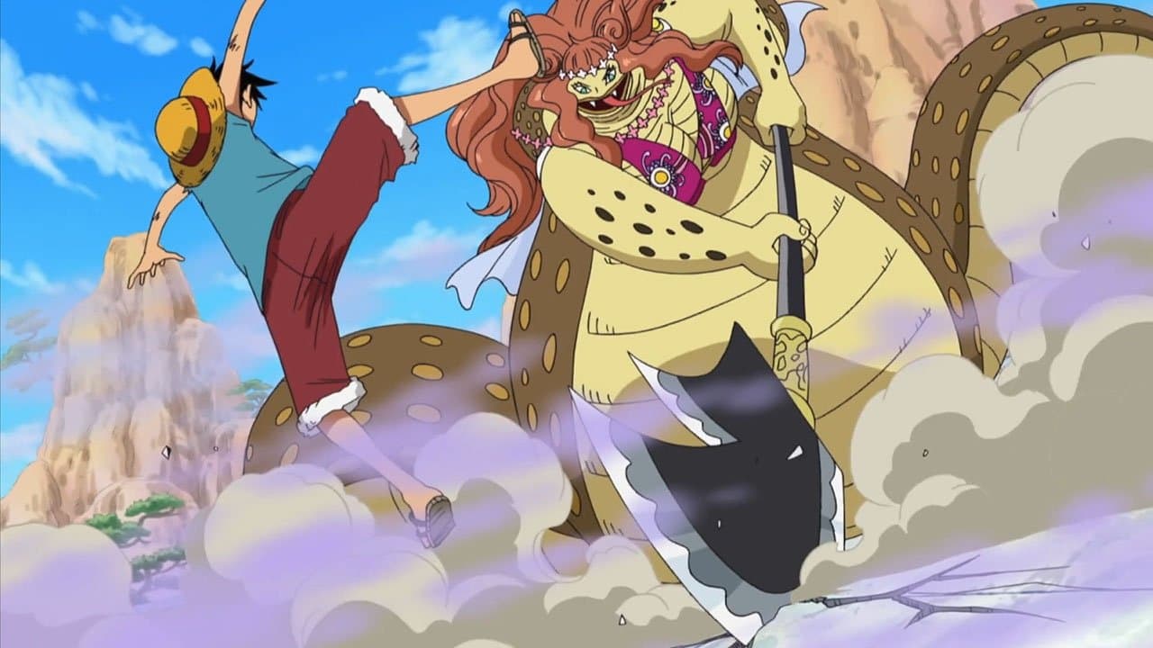 Still from All-Out Special Power Battle!! Gum-Gum vs. Snake-Snake