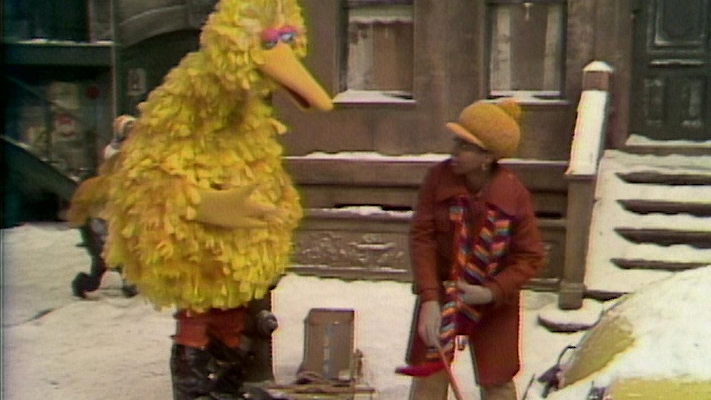 Still from Shoveling Snow on Sesame Street (0597)