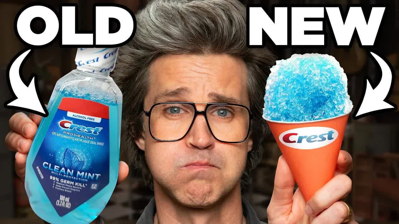 Still from Old vs. New Ways To Mouthwash