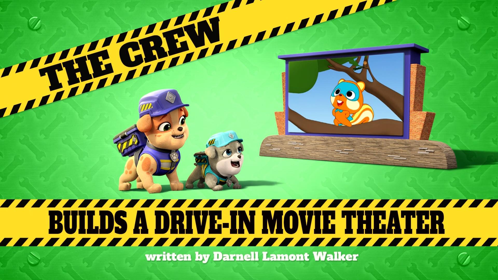 Still from The Crew Builds a Drive-In Movie Theater