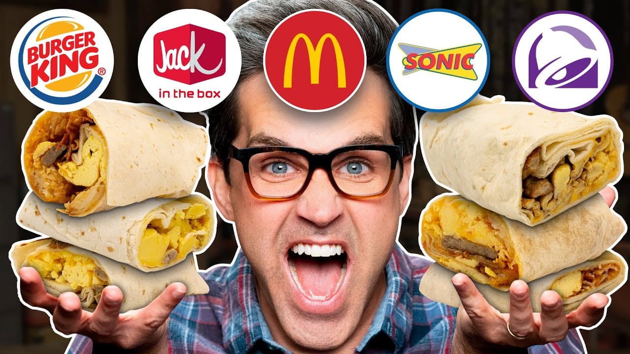 Still from Who Makes The Best Breakfast Burrito? Taste Test