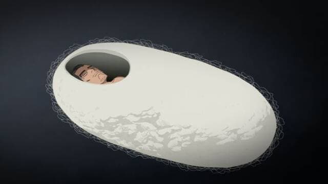 Still from Golden Travelogue Theater #36 - Five Seconds Before Emerging in a Cocoon Episode