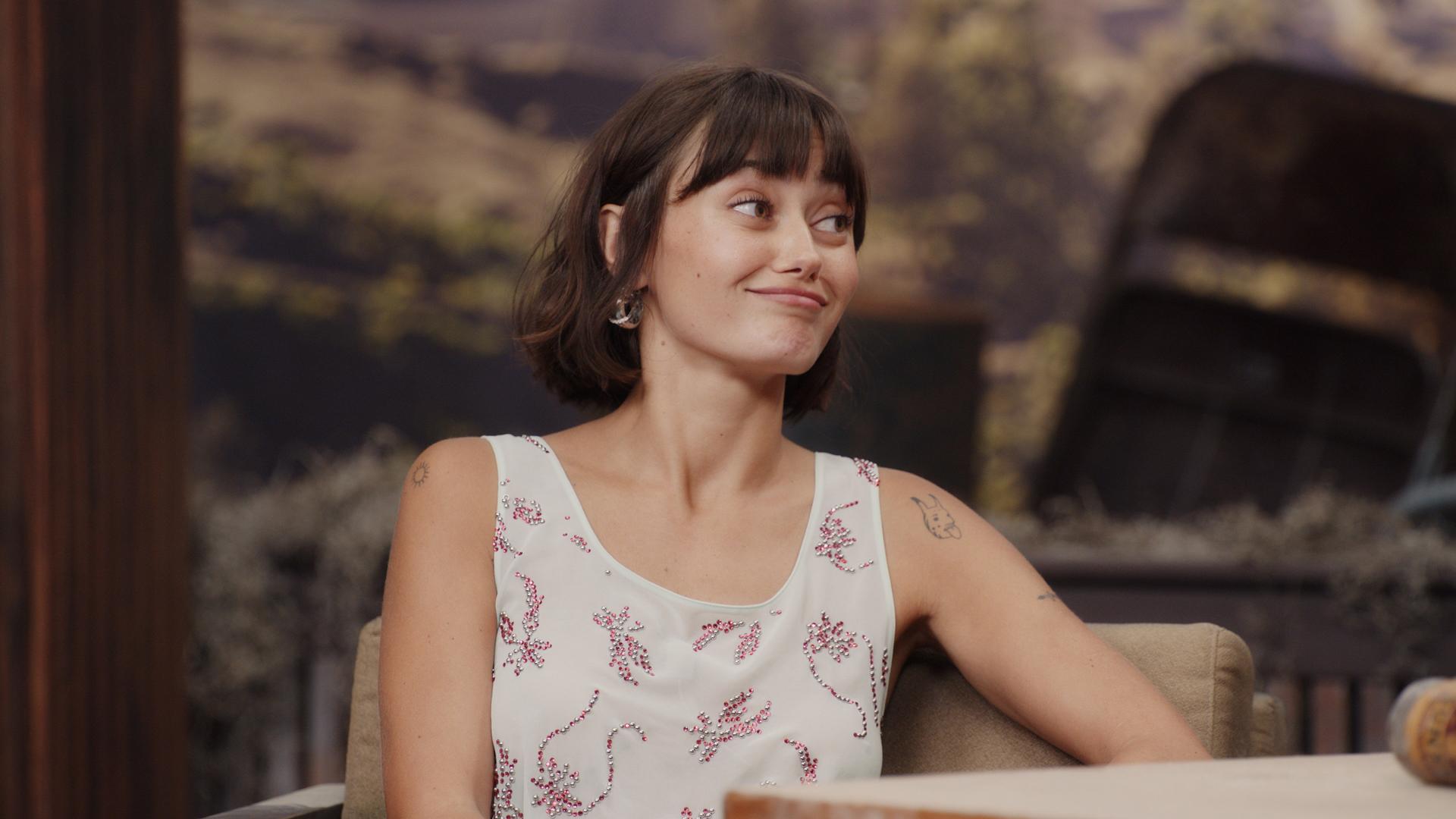 Still from Fallout Fake Talkshow: Ella Purnell