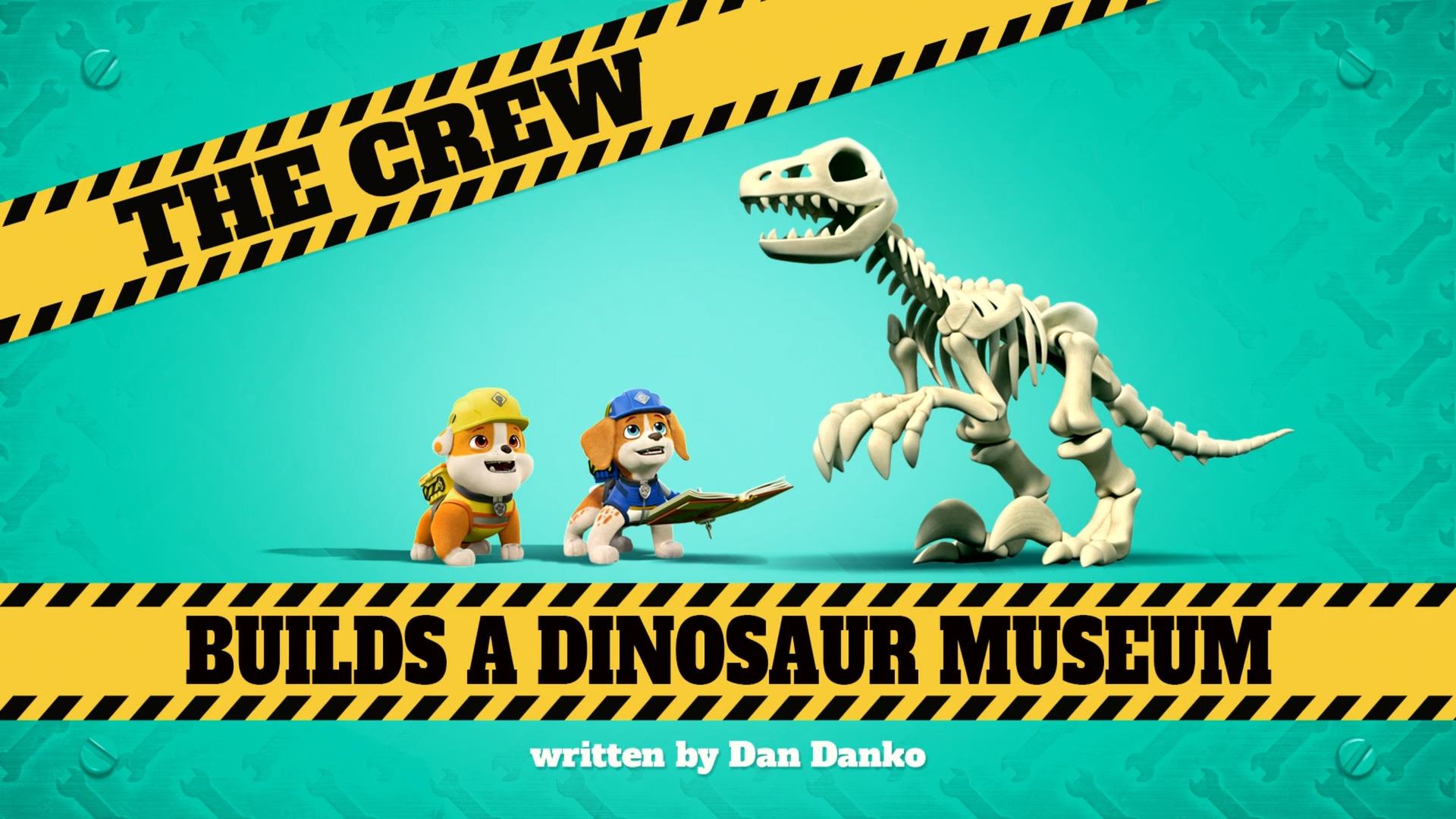 Still from The Crew Builds a Dinosaur Museum