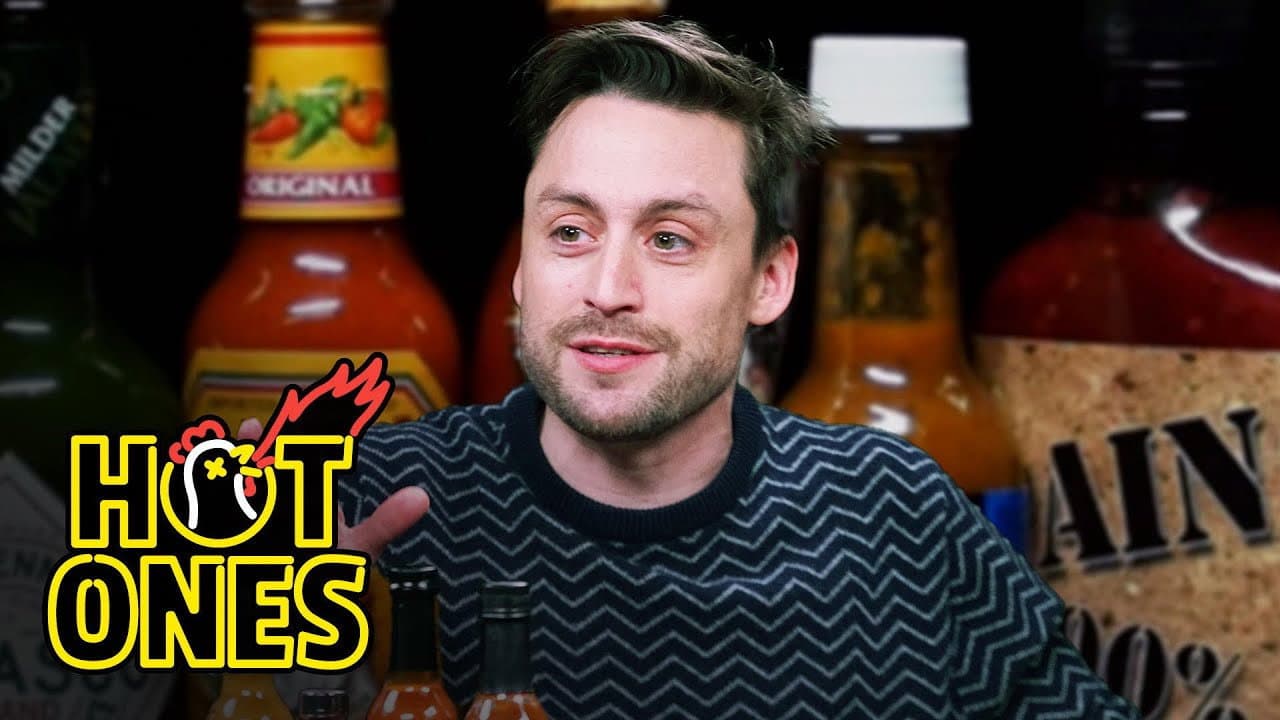 Still from Kieran Culkin Fires Sean While Eating Spicy Wings