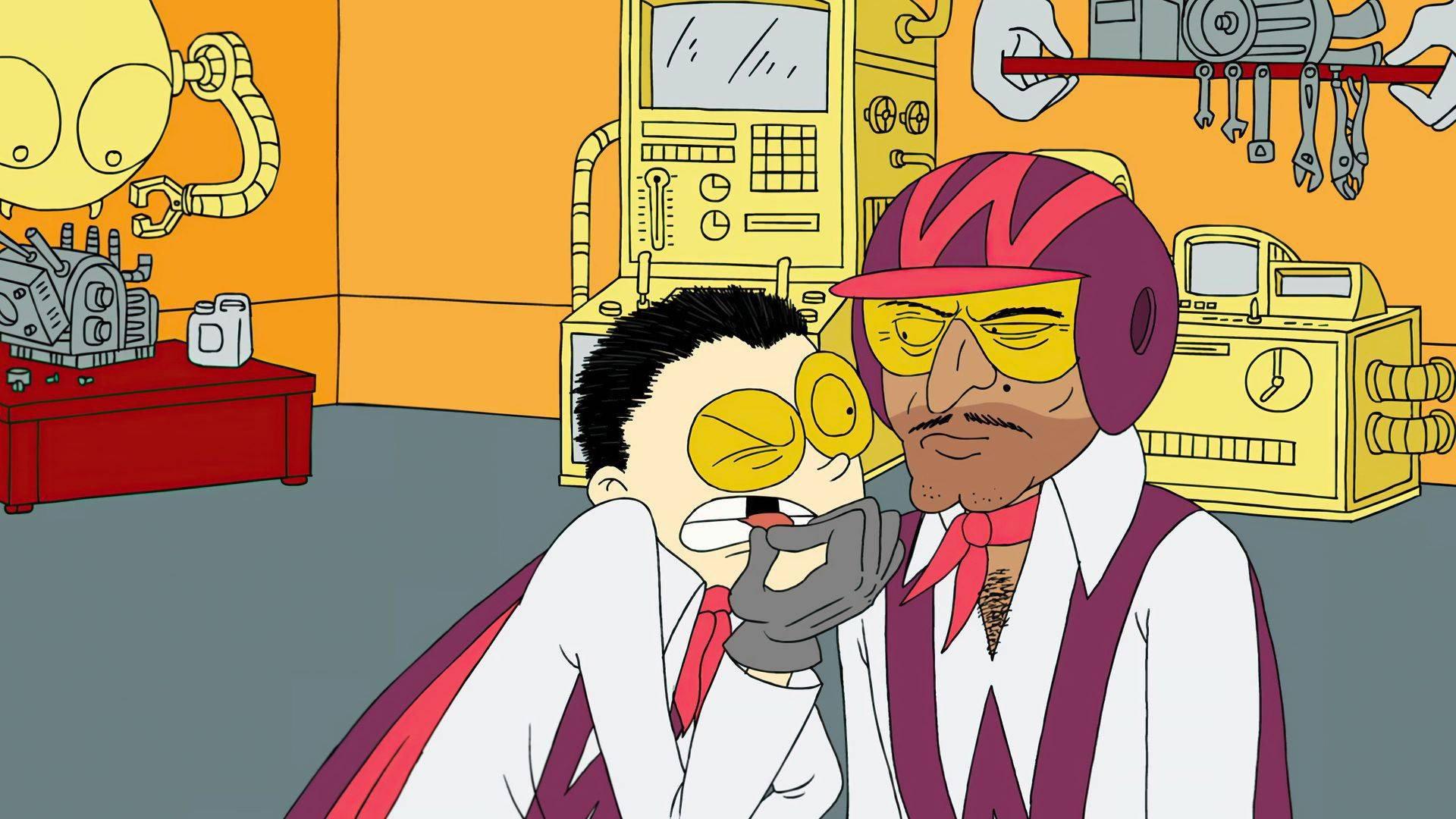 Still from Superjail Grand Prix