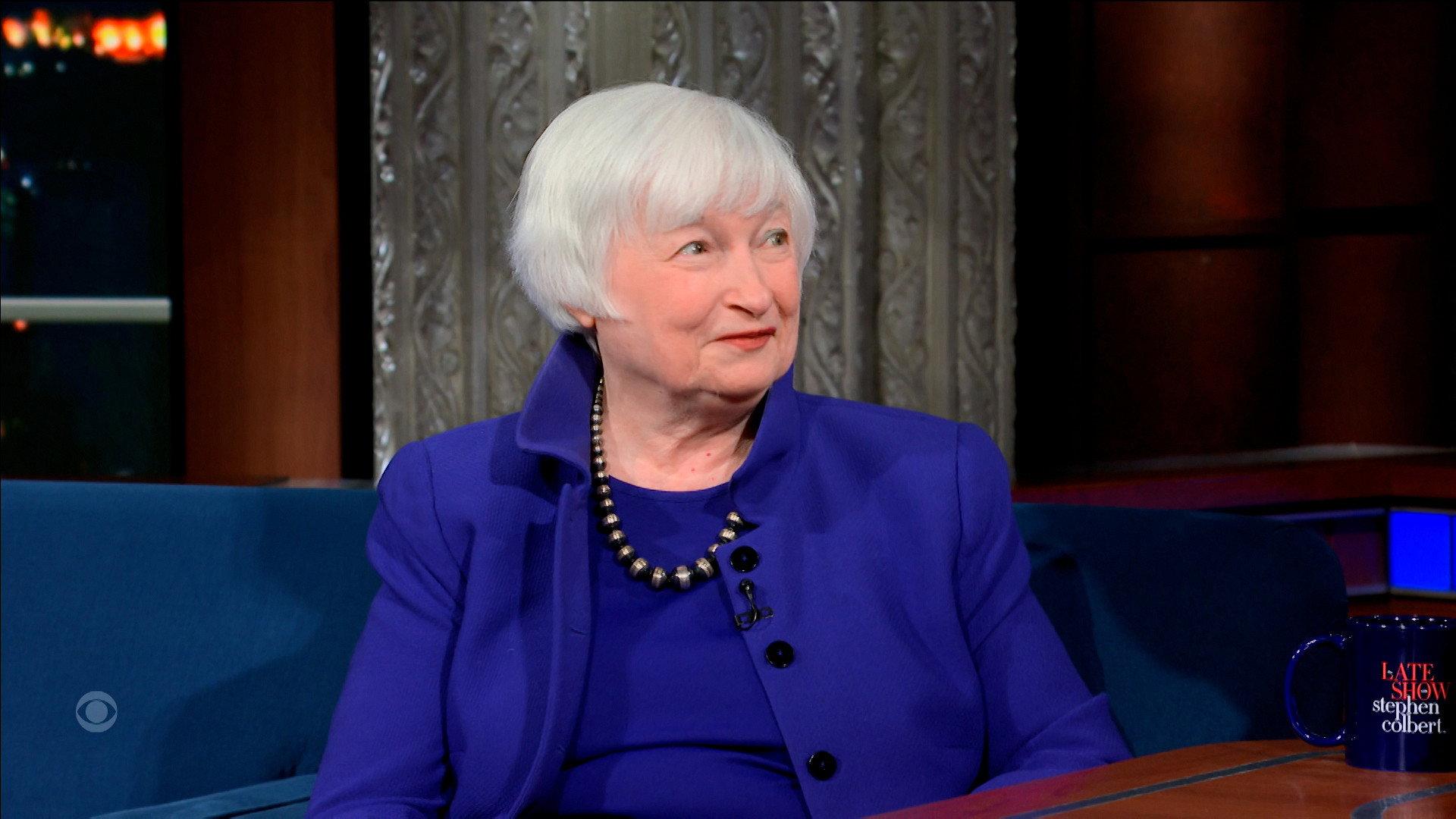 Still from Janet Yellen, Rob Delaney