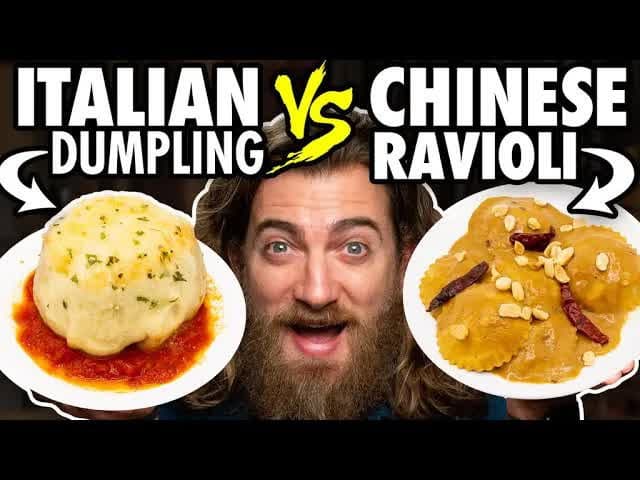Still from Chinese Italian Food vs. Italian Chinese Food Taste Test