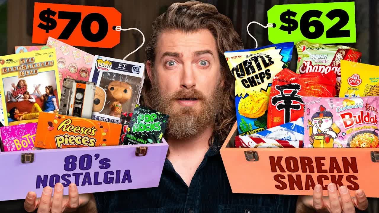 Still from Cheap vs. Expensive Mystery Box (Challenge)