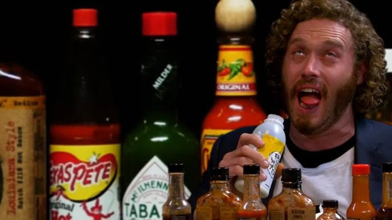 Still from T.J. Miller Talks Deadpool, Hecklers, and Relationship Advice While Eating Spicy Wings