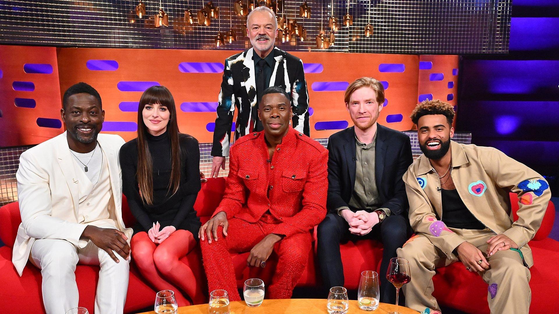 Still from Sterling K. Brown, Dakota Johnson, Colman Domingo, Domhnall Gleeson and Paul Russell