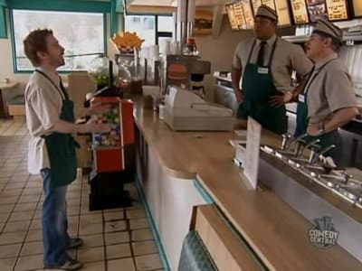 Still from Undercover at Burger Cousin