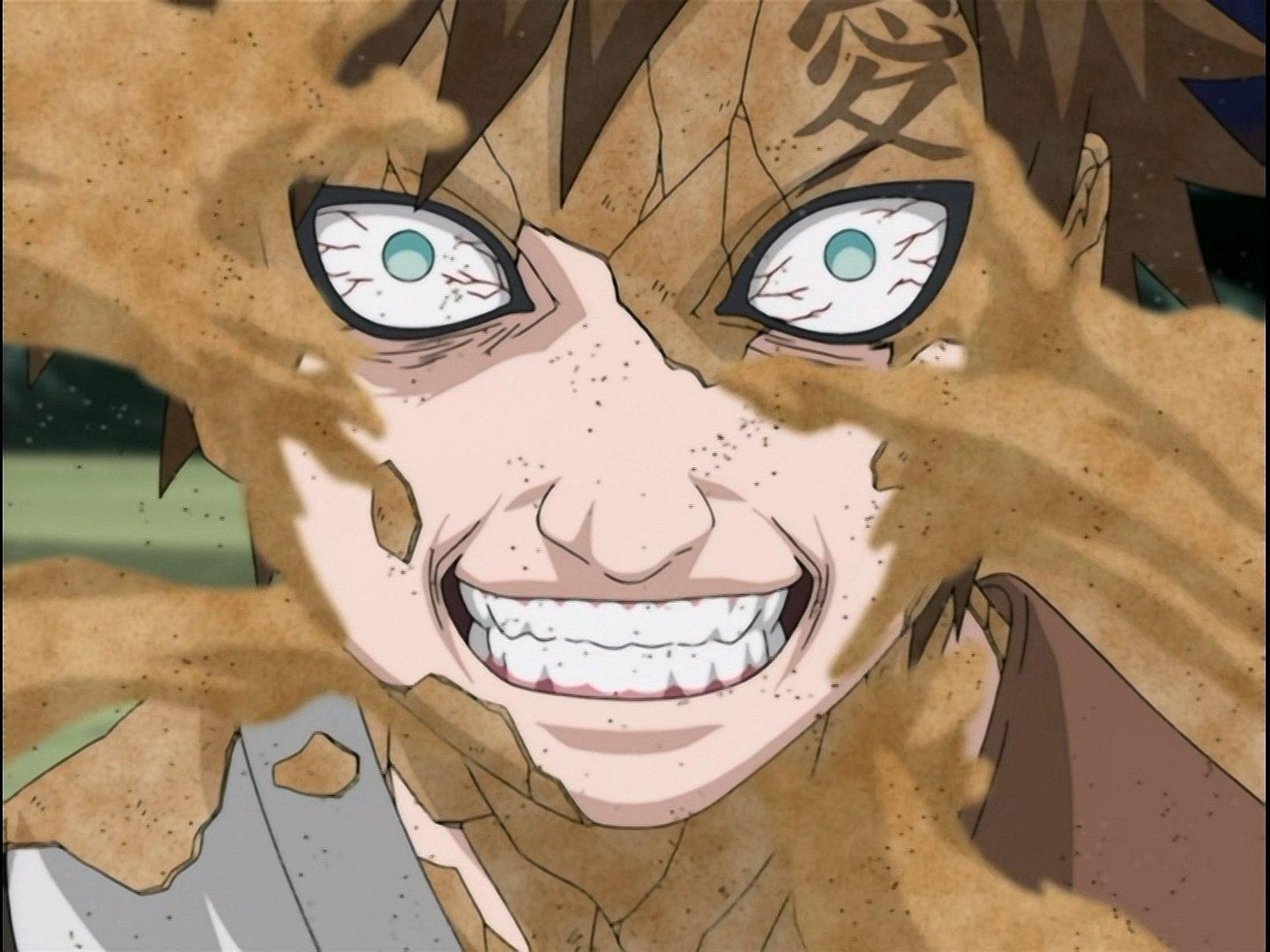 Still from Gaara vs. Rock Lee: The Power of Youth Explodes!