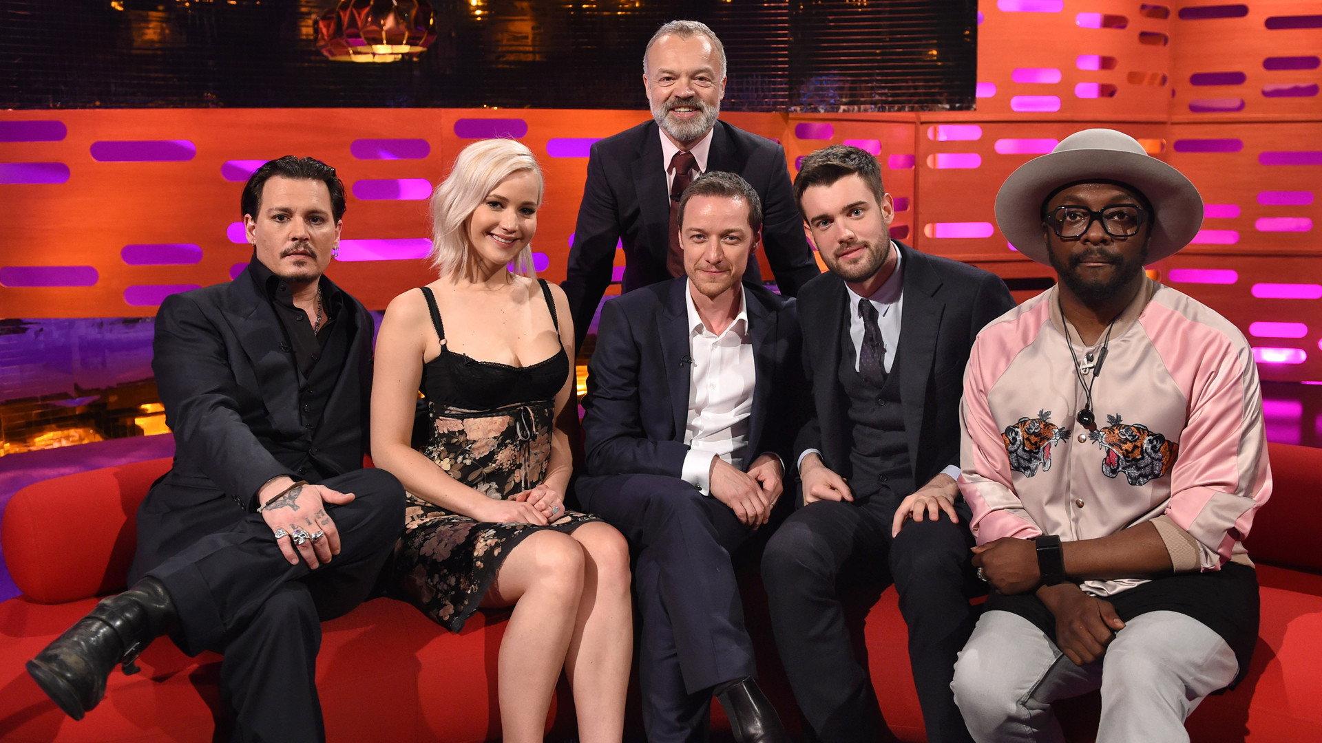 Still from Jennifer Lawrence, James McAvoy, Jack Whitehall, Johnny Depp, Will.i.am