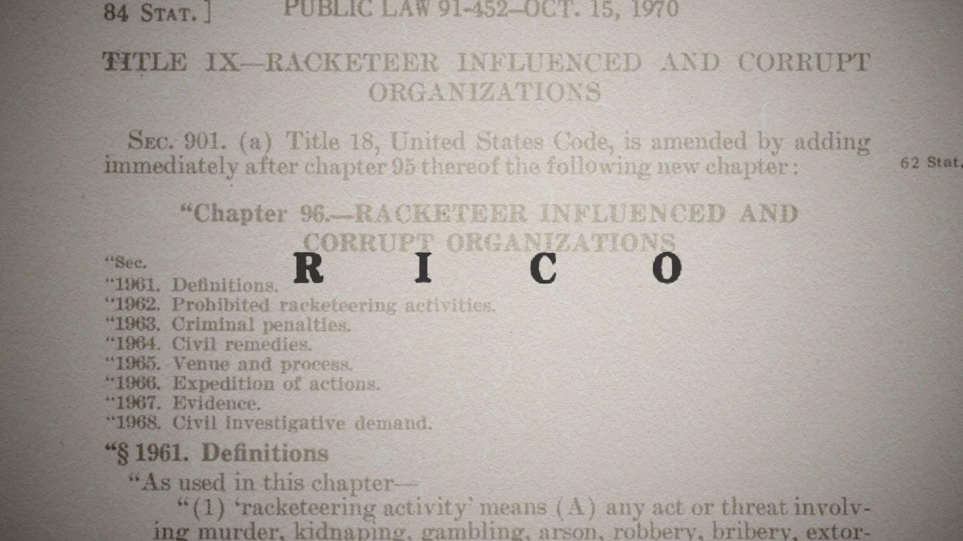 Still from RICO: Crime And The Gig Economy