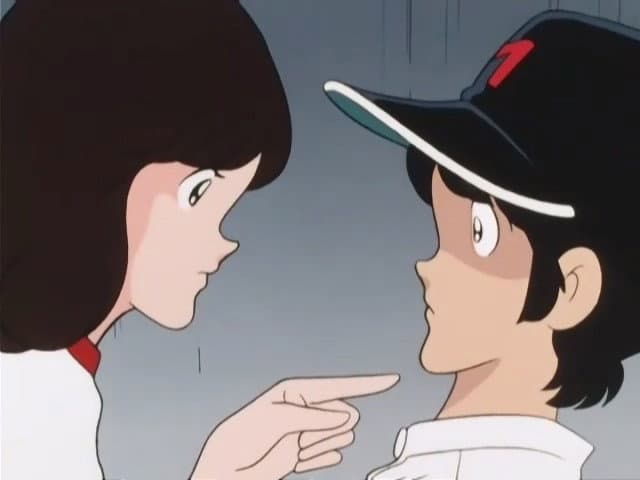 Still from Good luck, Tatsuya! First game pitching makes the heart beat like a drum