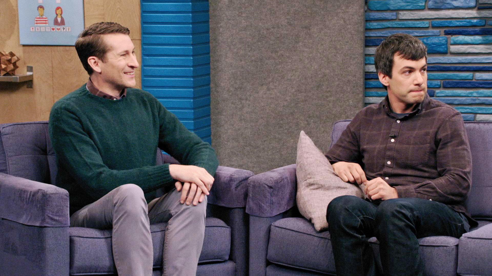 Still from Nathan Fielder Wears a Blue and Grey Flannel and Jeans
