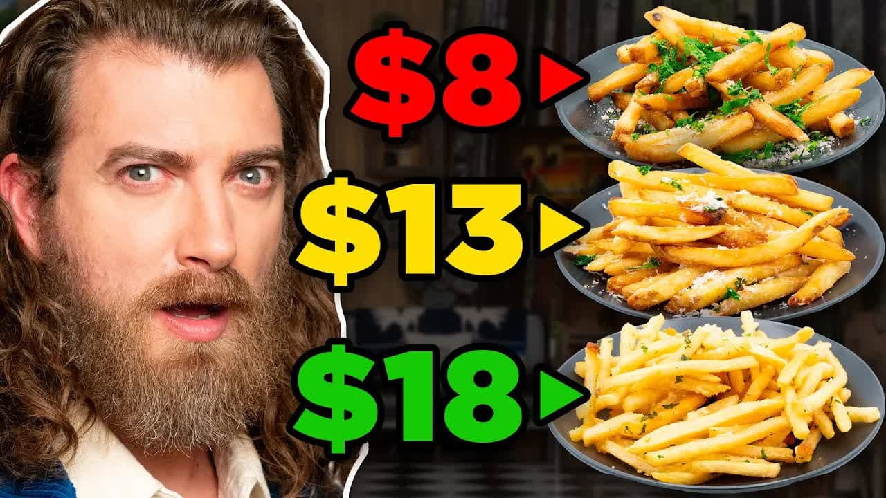 Still from Frozen vs. Fast vs. Fancy Food Taste Test