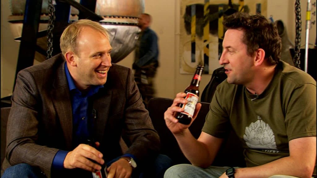 Still from Lee and Tim talk on the set of Series Two