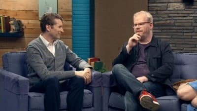 Still from Jim Gaffigan Wears a Blue Jacket & Plum T-Shirt