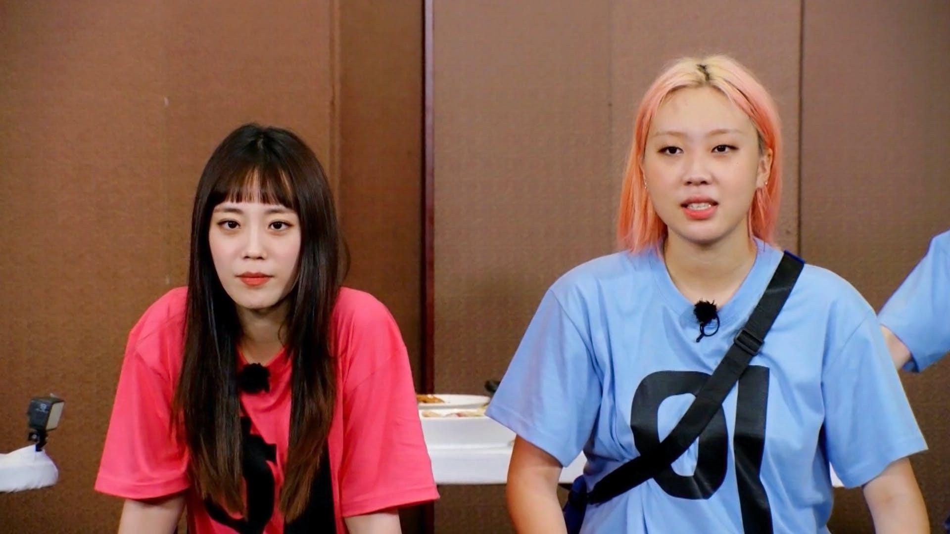 Still from Team Selection Race, Young Ji versus Young Ji