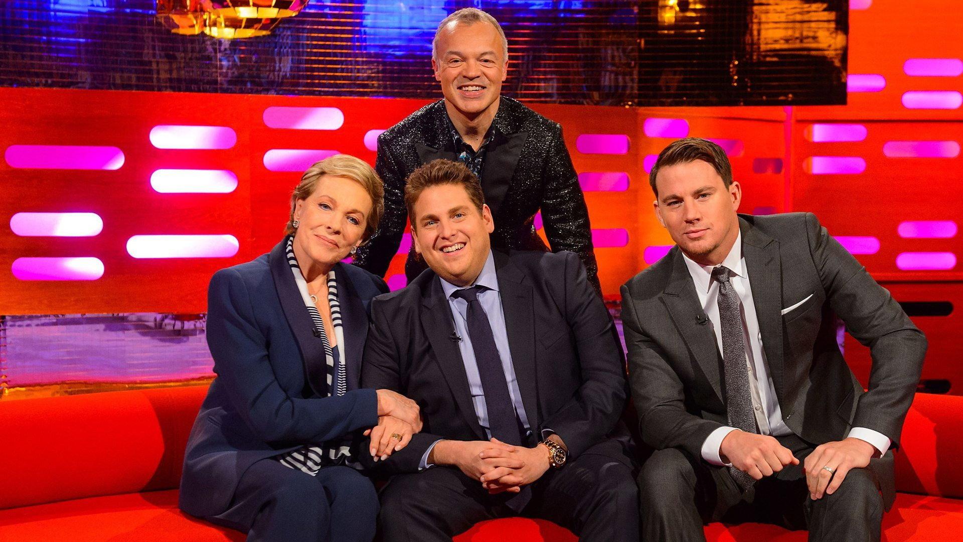 Still from Dame Julie Andrews, Channing Tatum, Jonah Hill, Pharrell Williams