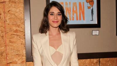 Still from Larry King, Lizzy Caplan, Sam Morril