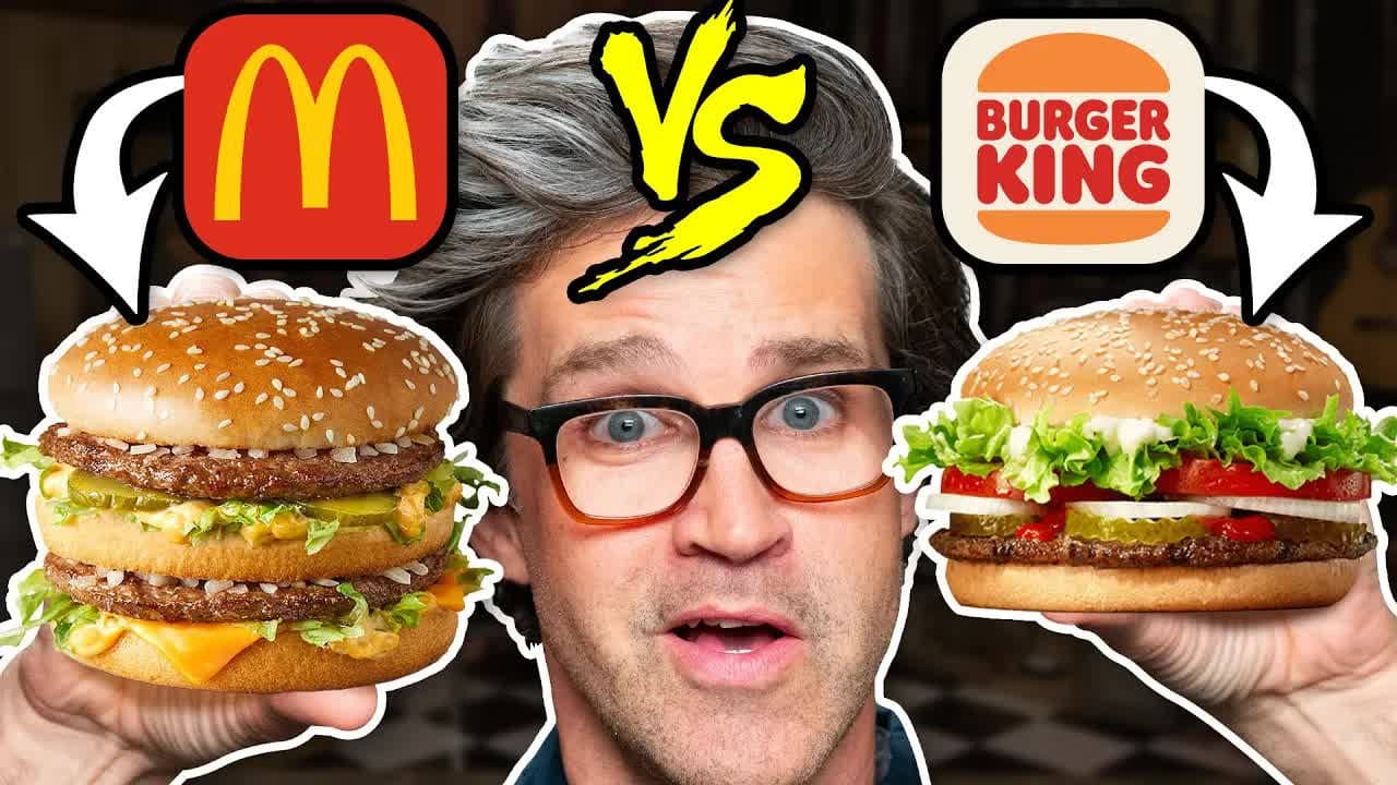Still from McDonald's vs. Burger King Taste Test | FOOD FEUDS