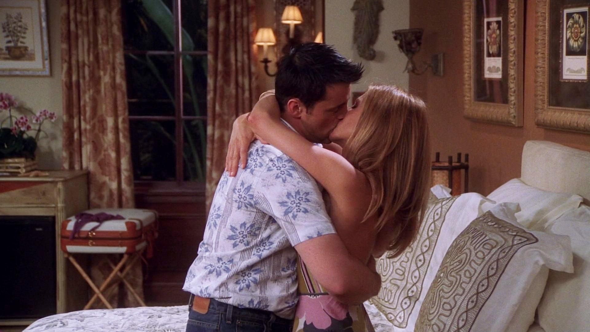 Still from The One After Joey and Rachel Kiss