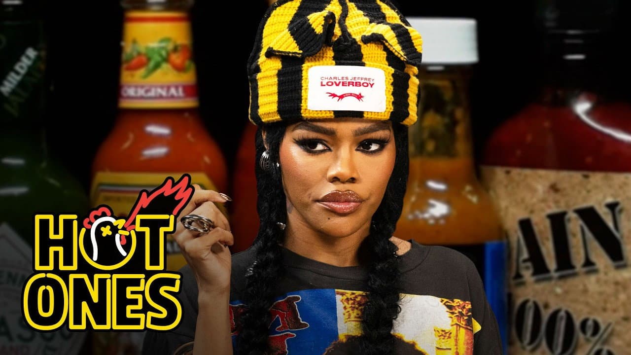 Still from Teyana Taylor Battles One Hot Sauce After Another While Eating Spicy Wings