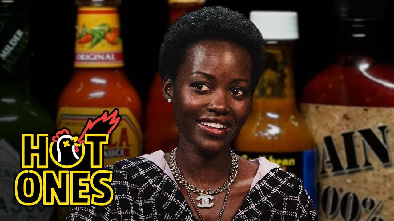 Still from Lupita Nyong’o Feels Every Emotion While Eating Spicy Wings