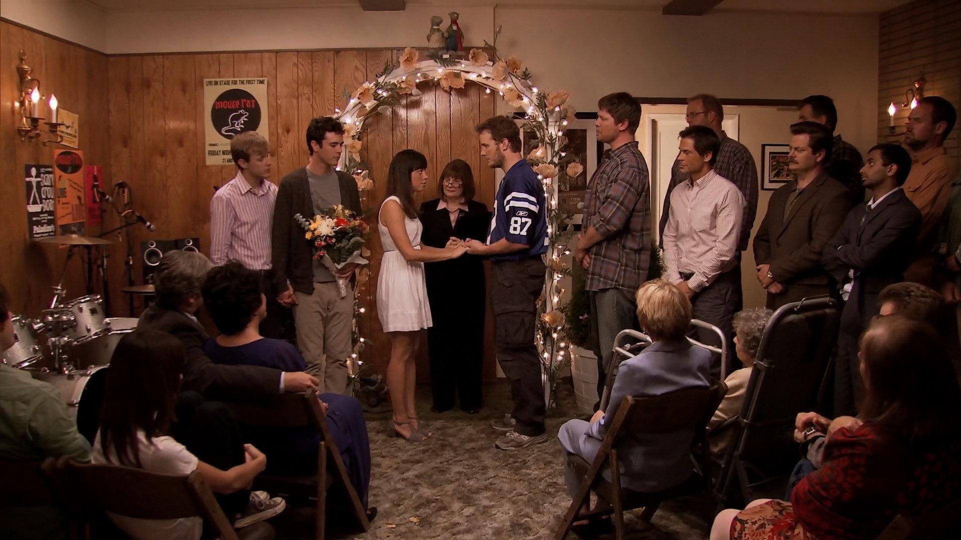 Still from Andy and April's Fancy Party