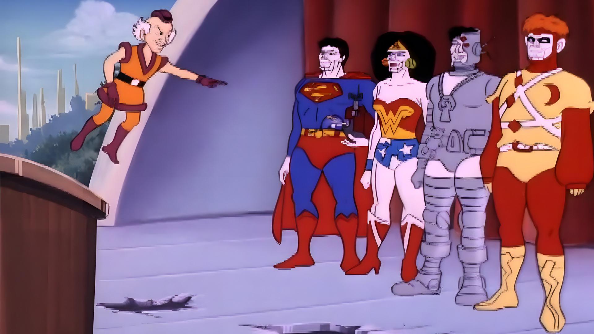 Still from The Bizarro Super Powers Team