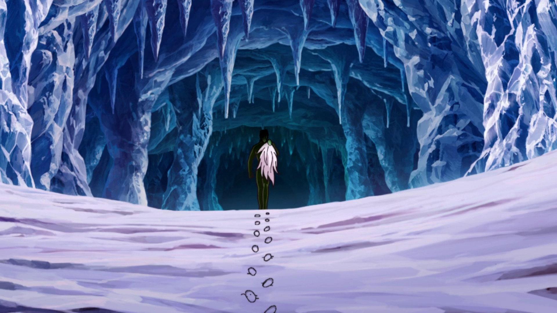 Still from The Explosive Fire Shakes Ice Mountain! The Identity of the Masked Man!