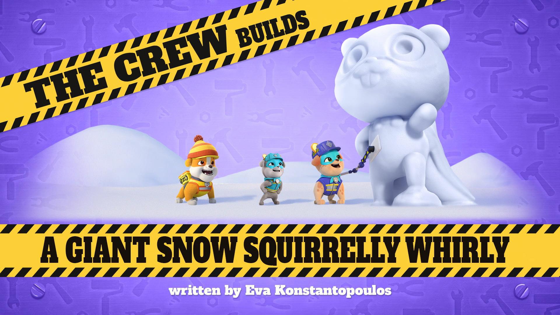 Still from The Crew Builds a Giant Snow Squirrelly Whirly