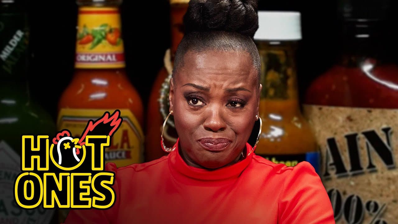 Still from Viola Davis Gives a Master Class While Eating Spicy Wings