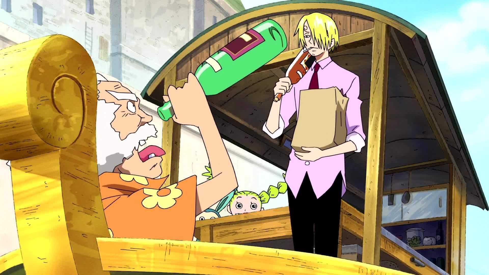 Still from Sanji's Shock! Mysterious Old Man and His Super Yummy Cooking!